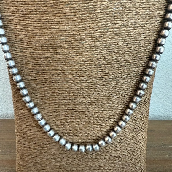 Vintage Taxco MEXICO Sterling Silver Ball Bead Necklace - Picture 4 of 9